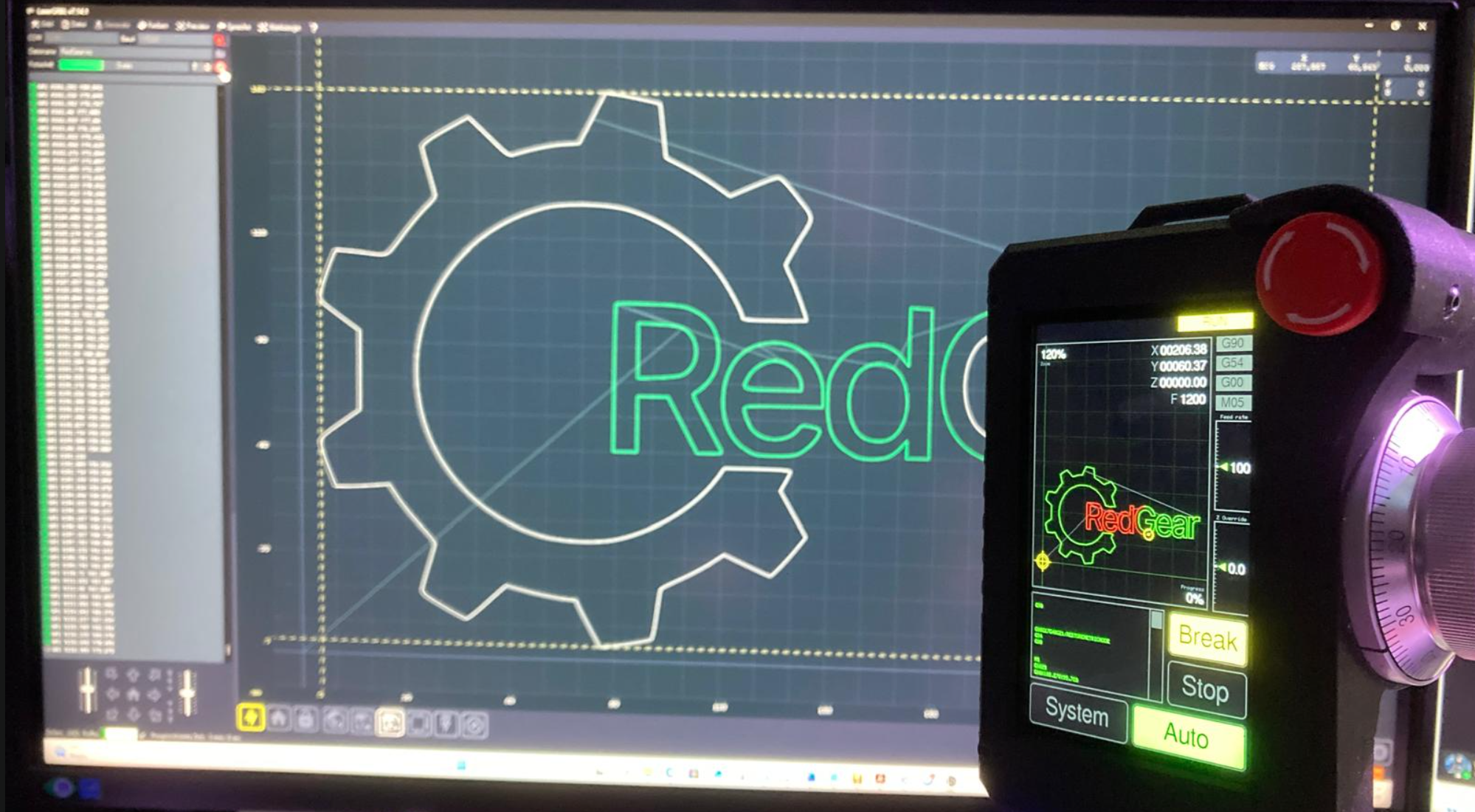 Simultane Steuerung über PC und Handbedienteil